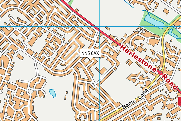 NN5 6AX map - OS VectorMap District (Ordnance Survey)
