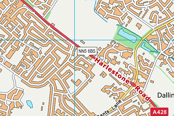 NN5 6BS map - OS VectorMap District (Ordnance Survey)