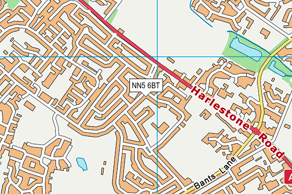 NN5 6BT map - OS VectorMap District (Ordnance Survey)