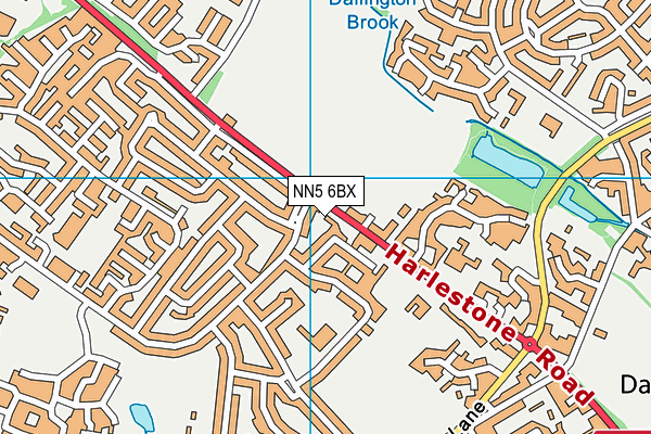 NN5 6BX map - OS VectorMap District (Ordnance Survey)