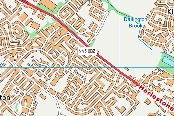 NN5 6BZ map - OS VectorMap District (Ordnance Survey)