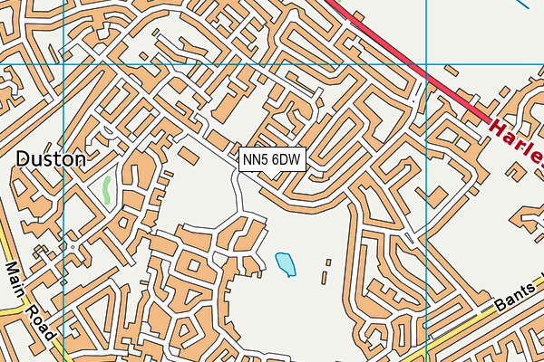 NN5 6DW map - OS VectorMap District (Ordnance Survey)
