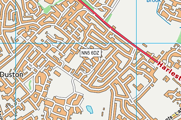 NN5 6DZ map - OS VectorMap District (Ordnance Survey)