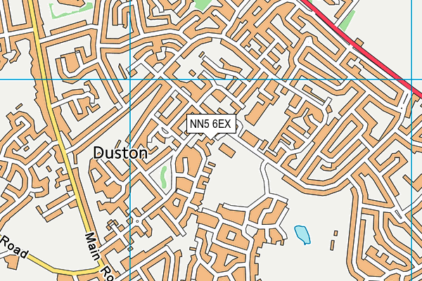 Duston Sports Centre map (NN5 6EX) - OS VectorMap District (Ordnance Survey)