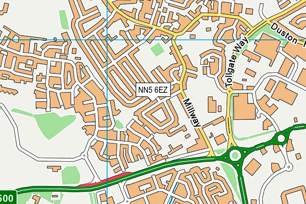 NN5 6EZ map - OS VectorMap District (Ordnance Survey)