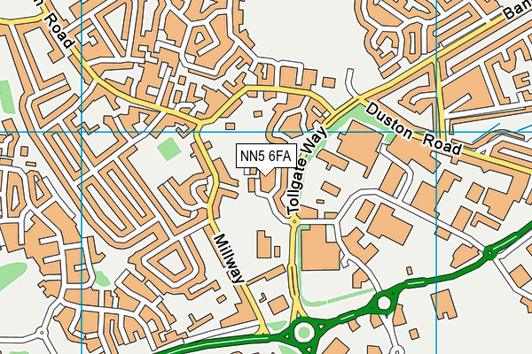 NN5 6FA map - OS VectorMap District (Ordnance Survey)