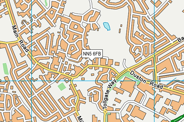 NN5 6FB map - OS VectorMap District (Ordnance Survey)