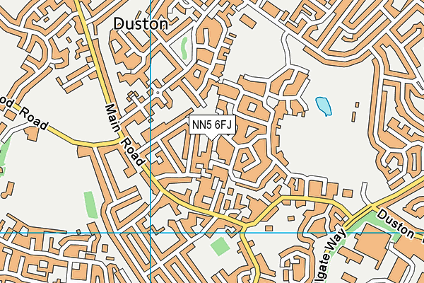 NN5 6FJ map - OS VectorMap District (Ordnance Survey)