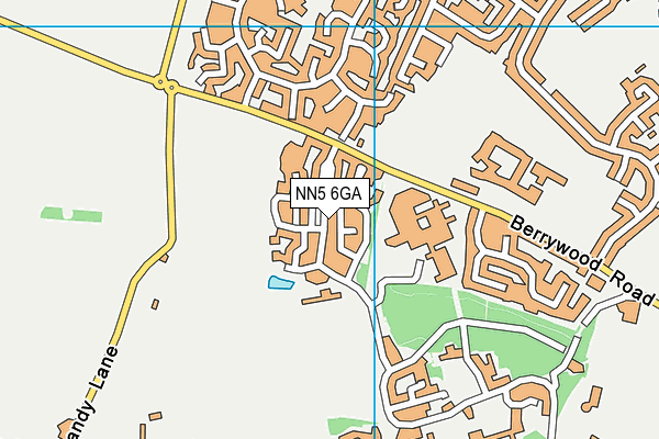 NN5 6GA map - OS VectorMap District (Ordnance Survey)
