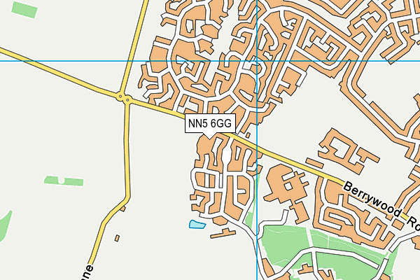 NN5 6GG map - OS VectorMap District (Ordnance Survey)