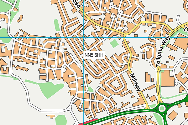 NN5 6HH map - OS VectorMap District (Ordnance Survey)