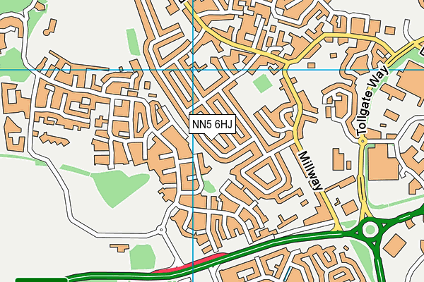 NN5 6HJ map - OS VectorMap District (Ordnance Survey)