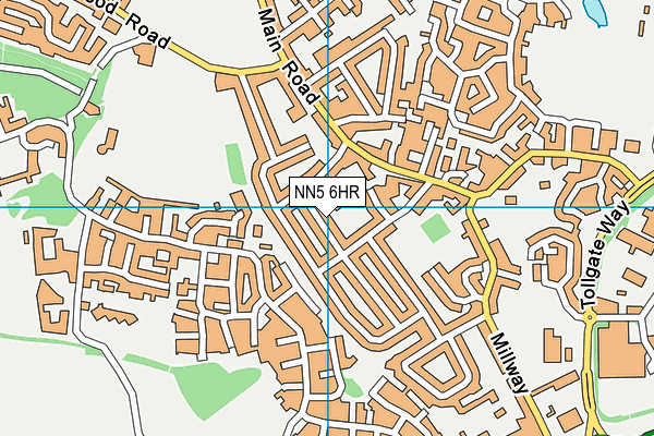 NN5 6HR map - OS VectorMap District (Ordnance Survey)