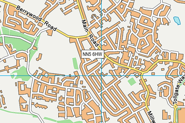 NN5 6HW map - OS VectorMap District (Ordnance Survey)