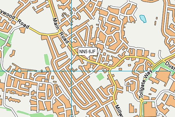 NN5 6JF map - OS VectorMap District (Ordnance Survey)