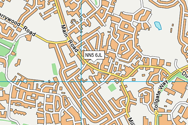 NN5 6JL map - OS VectorMap District (Ordnance Survey)