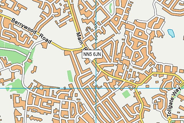 NN5 6JN map - OS VectorMap District (Ordnance Survey)