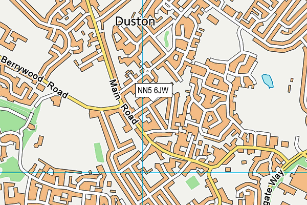 NN5 6JW map - OS VectorMap District (Ordnance Survey)