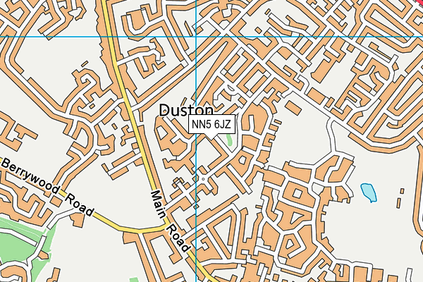 NN5 6JZ map - OS VectorMap District (Ordnance Survey)