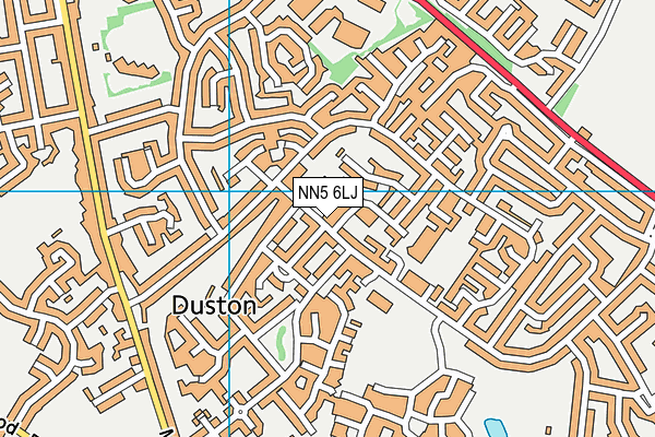 NN5 6LJ map - OS VectorMap District (Ordnance Survey)