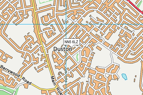 NN5 6LZ map - OS VectorMap District (Ordnance Survey)