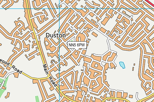 NN5 6PW map - OS VectorMap District (Ordnance Survey)