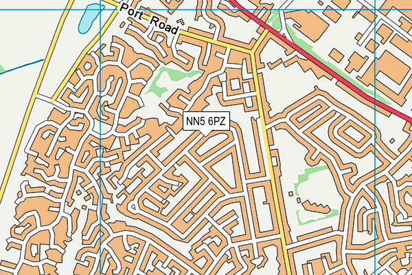 NN5 6PZ map - OS VectorMap District (Ordnance Survey)
