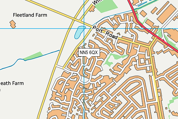 NN5 6QX map - OS VectorMap District (Ordnance Survey)