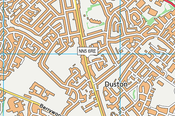 NN5 6RE map - OS VectorMap District (Ordnance Survey)