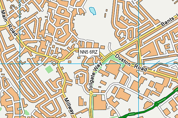 NN5 6RZ map - OS VectorMap District (Ordnance Survey)