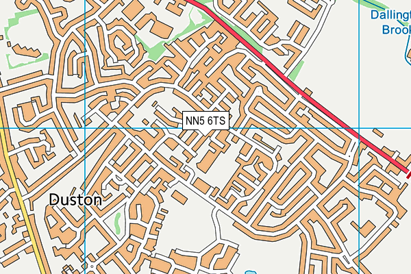NN5 6TS map - OS VectorMap District (Ordnance Survey)