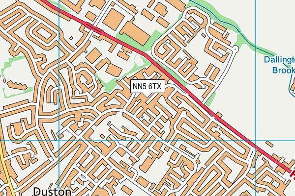 NN5 6TX map - OS VectorMap District (Ordnance Survey)