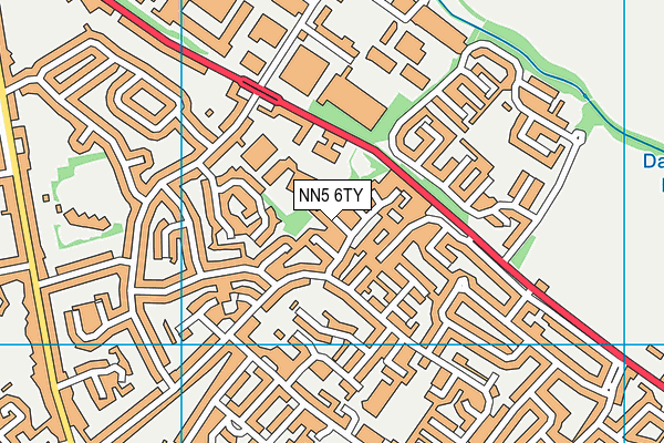 NN5 6TY map - OS VectorMap District (Ordnance Survey)