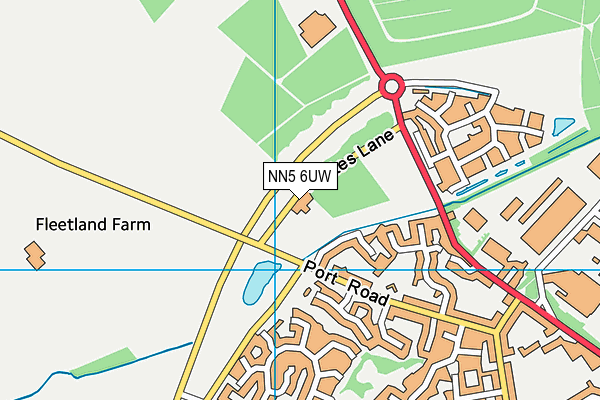 NN5 6UW map - OS VectorMap District (Ordnance Survey)