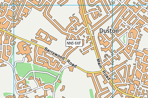 NN5 6XF map - OS VectorMap District (Ordnance Survey)
