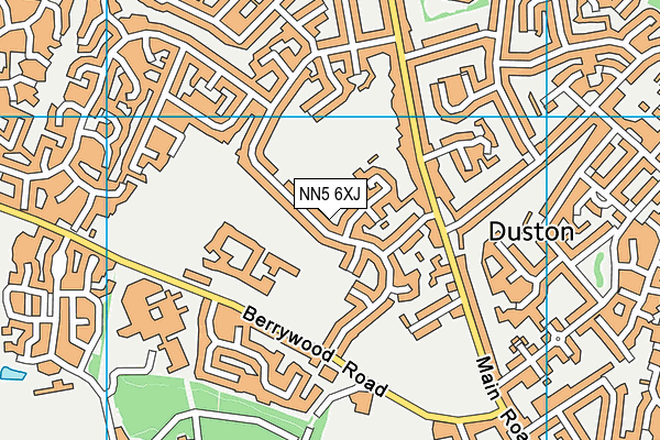 NN5 6XJ map - OS VectorMap District (Ordnance Survey)