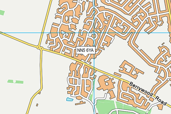 NN5 6YA map - OS VectorMap District (Ordnance Survey)