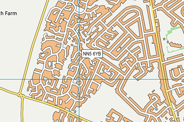 NN5 6YB map - OS VectorMap District (Ordnance Survey)