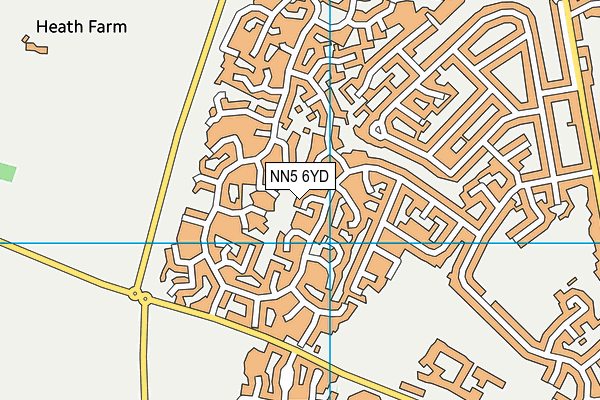 NN5 6YD map - OS VectorMap District (Ordnance Survey)