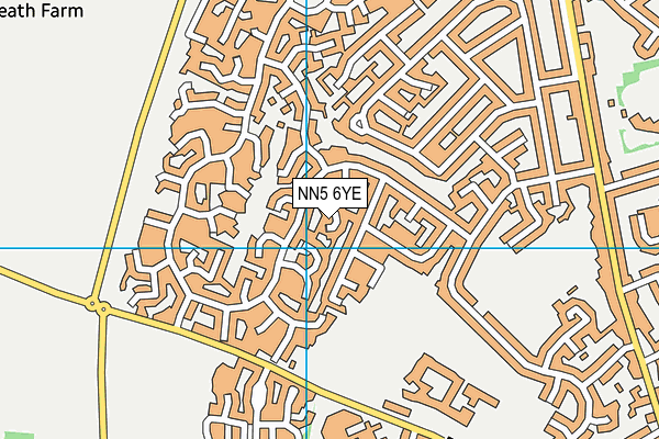 NN5 6YE map - OS VectorMap District (Ordnance Survey)