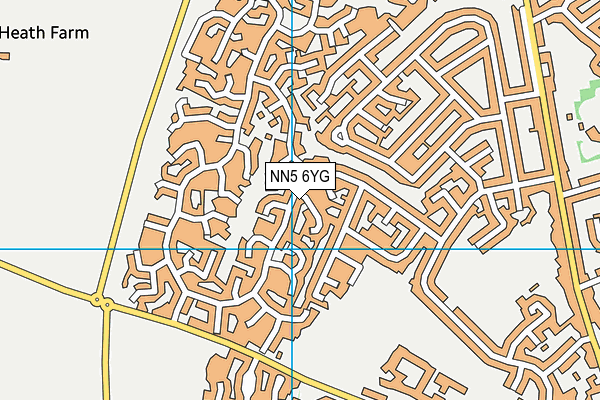 NN5 6YG map - OS VectorMap District (Ordnance Survey)