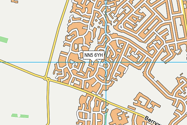 NN5 6YH map - OS VectorMap District (Ordnance Survey)