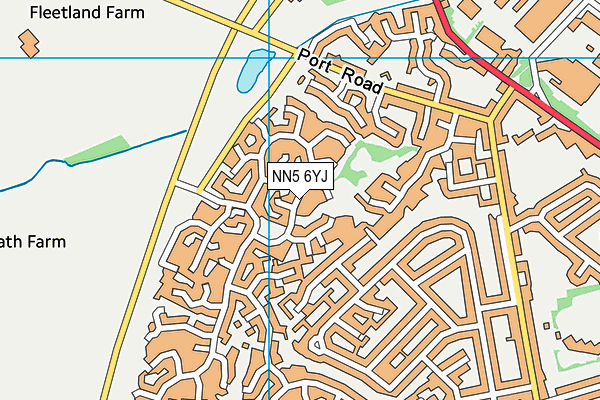 NN5 6YJ map - OS VectorMap District (Ordnance Survey)