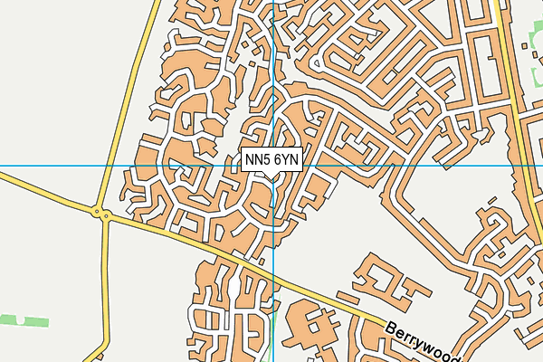 NN5 6YN map - OS VectorMap District (Ordnance Survey)