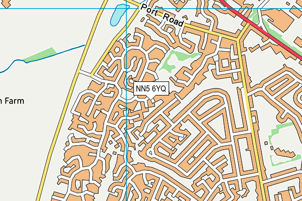 NN5 6YQ map - OS VectorMap District (Ordnance Survey)