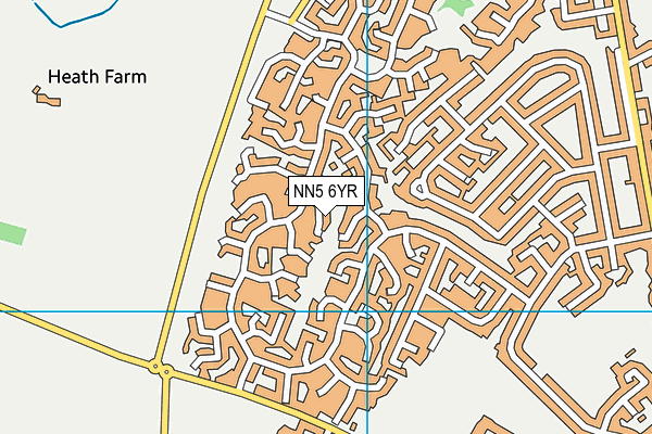 NN5 6YR map - OS VectorMap District (Ordnance Survey)