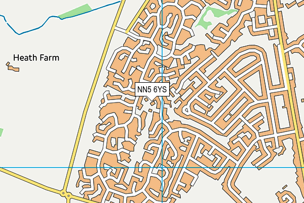 NN5 6YS map - OS VectorMap District (Ordnance Survey)