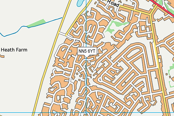 NN5 6YT map - OS VectorMap District (Ordnance Survey)
