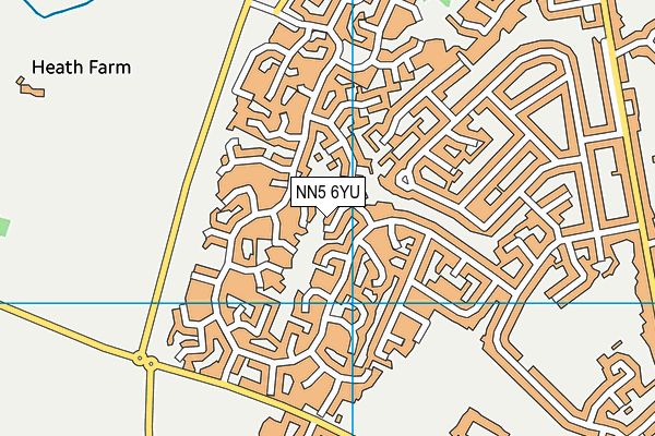 NN5 6YU map - OS VectorMap District (Ordnance Survey)
