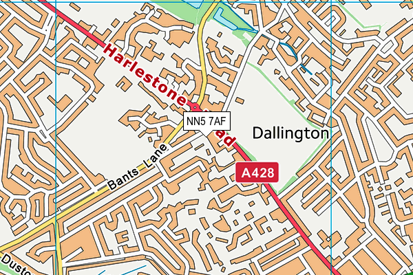 NN5 7AF map - OS VectorMap District (Ordnance Survey)